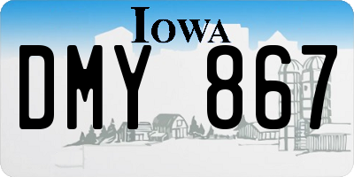 IA license plate DMY867