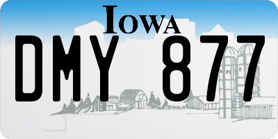 IA license plate DMY877