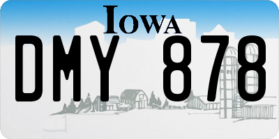IA license plate DMY878
