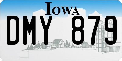 IA license plate DMY879