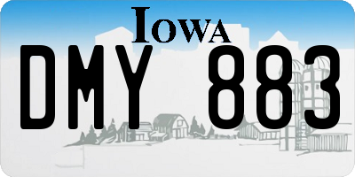 IA license plate DMY883