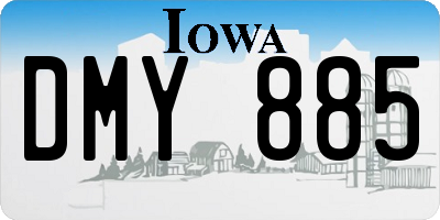IA license plate DMY885