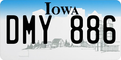 IA license plate DMY886