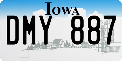 IA license plate DMY887