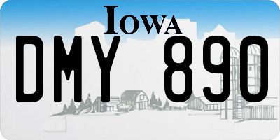 IA license plate DMY890