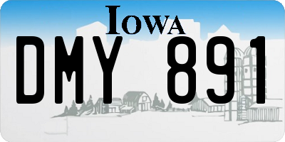 IA license plate DMY891