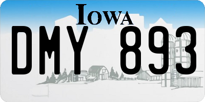 IA license plate DMY893