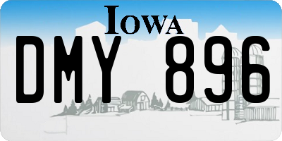 IA license plate DMY896