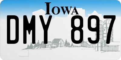 IA license plate DMY897