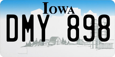 IA license plate DMY898
