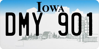 IA license plate DMY901