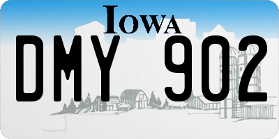 IA license plate DMY902