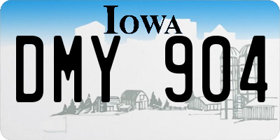 IA license plate DMY904