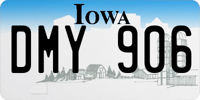 IA license plate DMY906