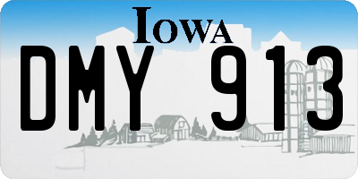 IA license plate DMY913