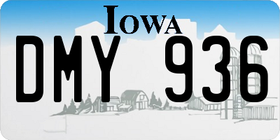 IA license plate DMY936