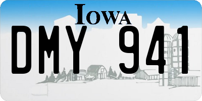 IA license plate DMY941
