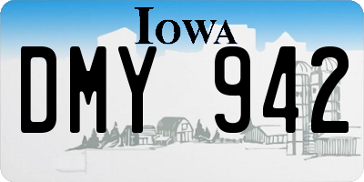 IA license plate DMY942