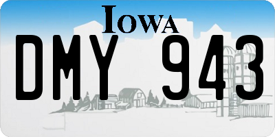 IA license plate DMY943