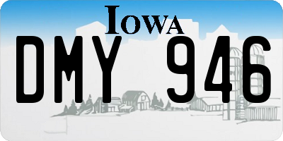 IA license plate DMY946