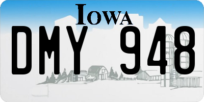IA license plate DMY948