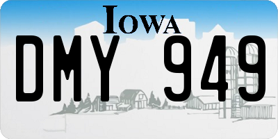 IA license plate DMY949