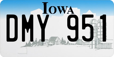 IA license plate DMY951