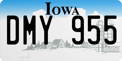 IA license plate DMY955
