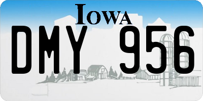 IA license plate DMY956
