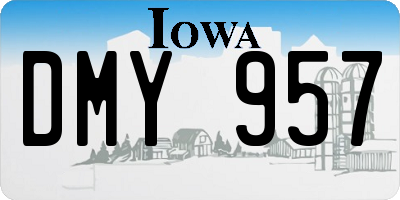 IA license plate DMY957