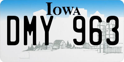 IA license plate DMY963