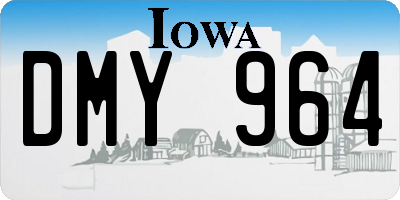 IA license plate DMY964