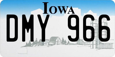 IA license plate DMY966