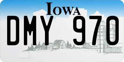 IA license plate DMY970