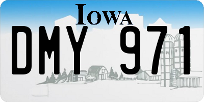 IA license plate DMY971