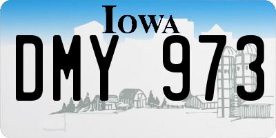 IA license plate DMY973