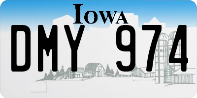 IA license plate DMY974