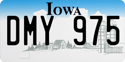IA license plate DMY975