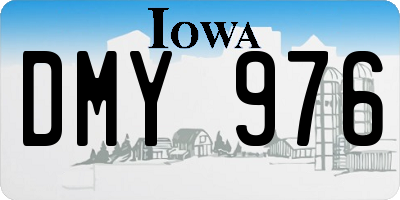 IA license plate DMY976