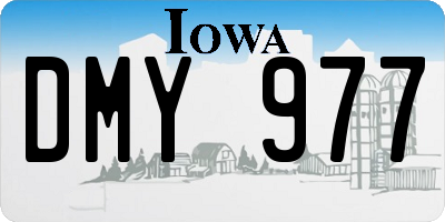 IA license plate DMY977