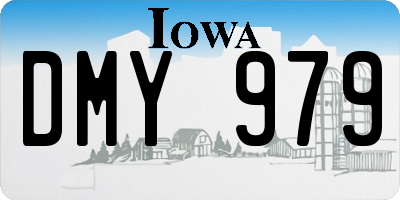 IA license plate DMY979