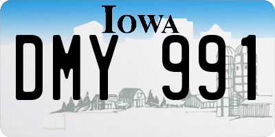 IA license plate DMY991