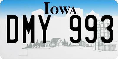 IA license plate DMY993