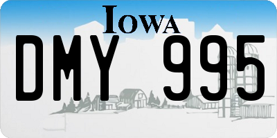 IA license plate DMY995