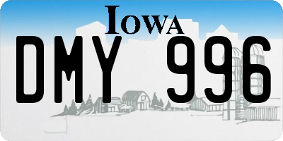 IA license plate DMY996