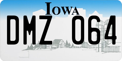 IA license plate DMZ064