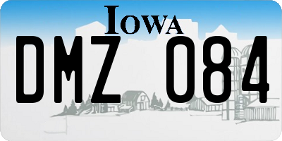 IA license plate DMZ084