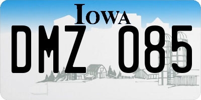 IA license plate DMZ085