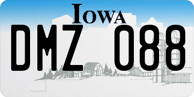 IA license plate DMZ088