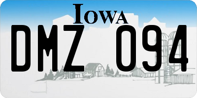 IA license plate DMZ094